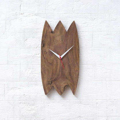 Handcrafted Solid Wood Wall Clock (14" x 6")