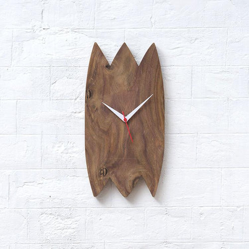 Handcrafted Solid Wood Wall Clock (14" x 6")