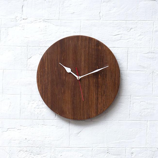 Handcrafted Solid Wood Circular Wall Clock (10" Diameter)
