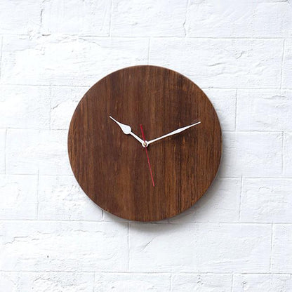 Handcrafted Solid Wood Circular Wall Clock (10" Diameter)
